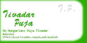 tivadar puja business card